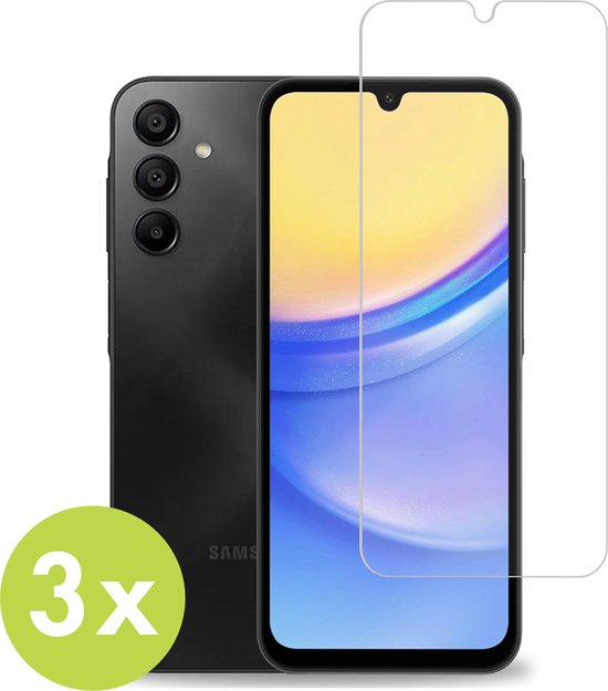 iMoshion Screenprotector Geschikt voor Samsung Galaxy A15 (4G) / A15 (5G) - iMoshion Bundel Screenprotector Gehard Glas 3 pack