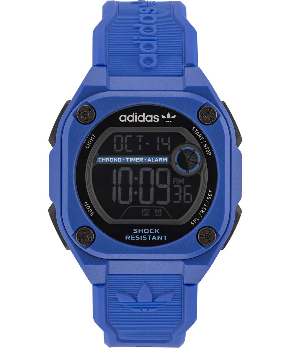 Adidas Originals City Tech Two AOST23061 Horloge - Kunststof - Blauw - Ø 45 mm