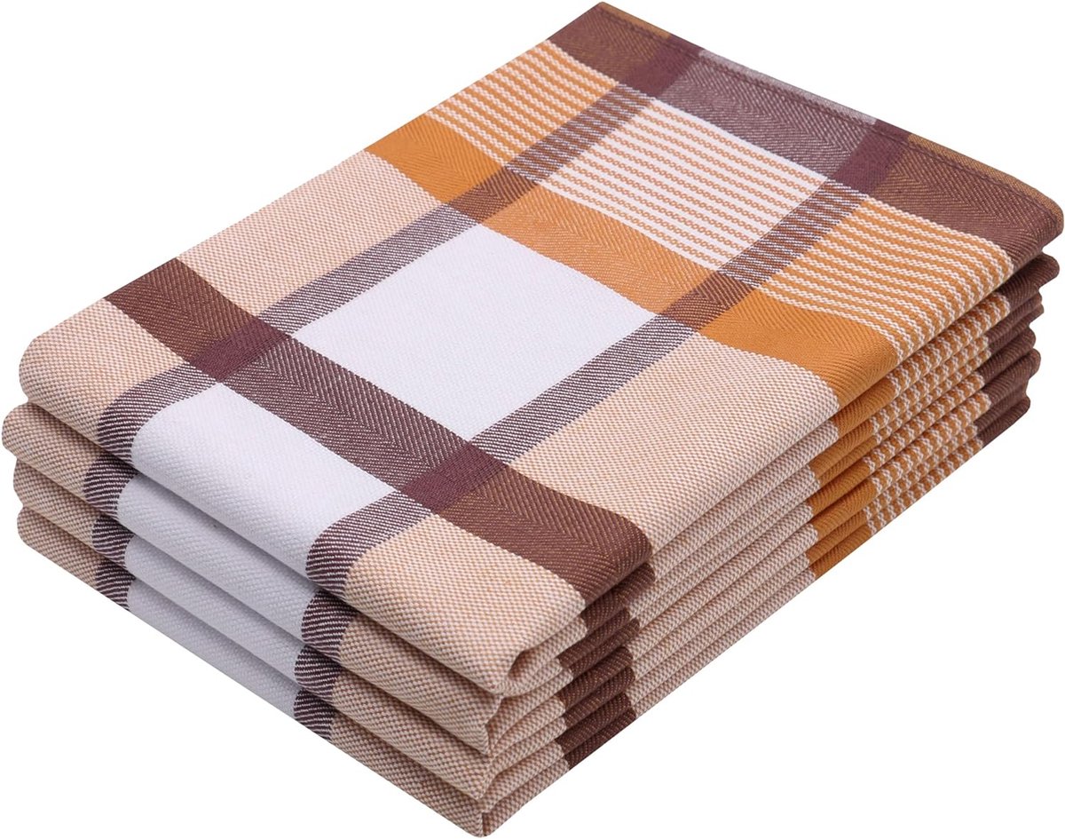 Theedoeken, 50 x 70 cm, 100% katoen, horecakwaliteit, set van 4 stuks, verschillende kleuren op voorraad, 50/70