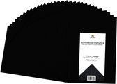 Tritart zwart papier A4 130 g/m² - 110 vellen stevig A4 papier - Tekenpapier om te knutselen en schilderen - Gekleurd karton in zwart - Knutselpapier