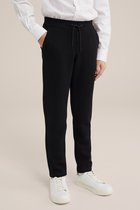 WE Fashion Jongens slim fit pantalon met structuur