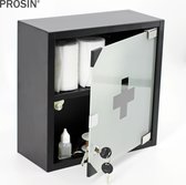 PROSIN® - Armoire à pharmacie - armoires à pharmacie - armoire à pharmacie avec serrure - Zwart Mat