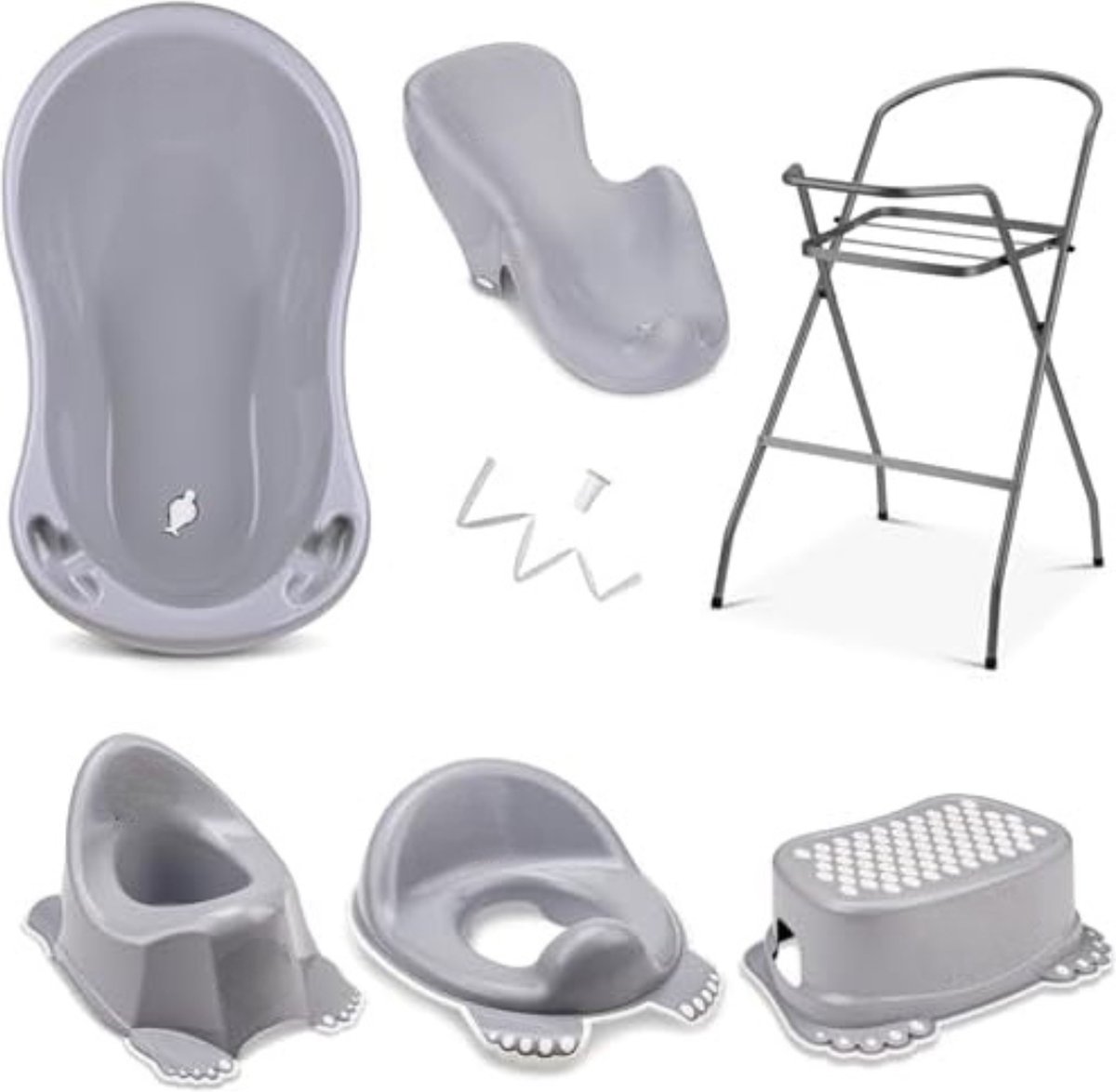 Goedkoopste Babybad met standaard - Baby bad met standaard - Babybad set - Baby badje met standaard - Baby badset - ‎118,01 x 53,01 x 30 cm - 7 - Set/Grijs