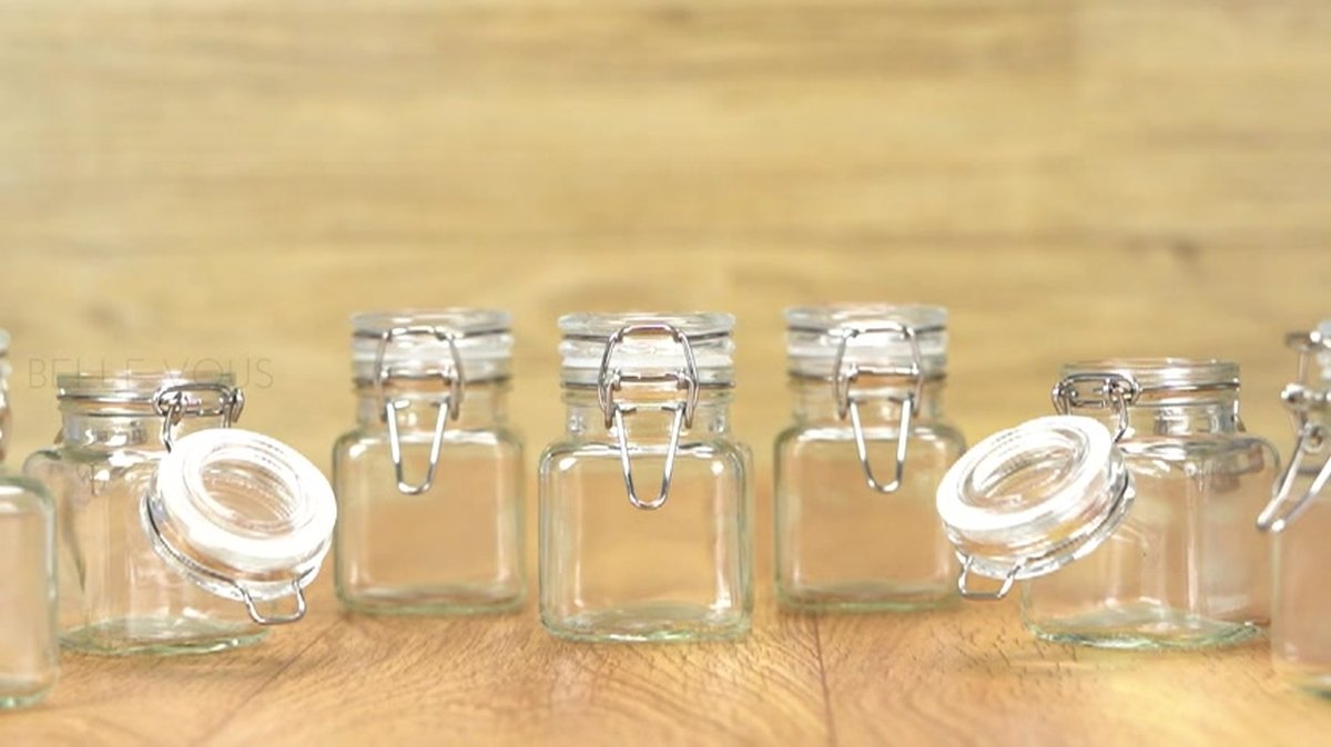 BELLE VOUS 12 Pak Luchtdichte Glazen Specerijen Potten Met Scharnierdeksel 120 Ml Herbruibare Opslag Containers Labels En Trechter Flessenset Voor Keuken Voedsel Kruiden Bloem 592431453
