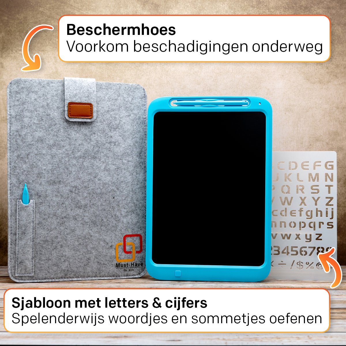 Tekentablet "Blauw" 12 inch - Educatief Speelgoed Jongen 3 Jaar - Kinderspeelgoed 4 Jaar - Tekenen - Kinderspeelgoed 5 Jaar - 6 Jaar - 7 Jaar - Leren Tekenen - Digitaal Notitieblok - Kinderspeelgoed 3 Jaar - Kadootjes - Cadeautjes - Kado - Jongens — afbeelding 9