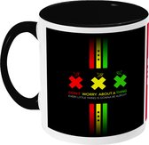 Ajax Mug - Bob Marley 1 - Tasse à café - Amsterdam - 020 - Voetbal - Tasse - Tasse à café - Tasse à thé - Zwart - Édition Limited