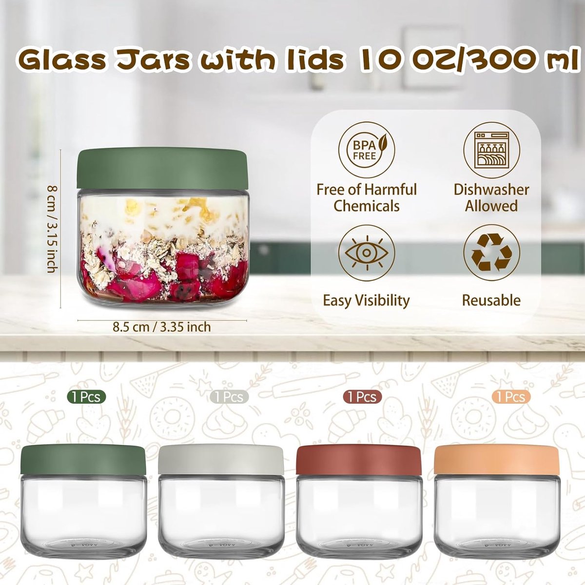 Lot De 6 Bocaux Ason Jar 500 L En Verre Avec Couvercle - Herétique