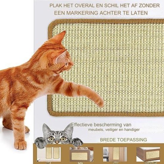 Krabmat Kattenmuur, Krabtapijt Katten, Krabplanken Kat, Kattenkrabplanken Muur, Krabmuur Kat, Krabplank Muur Kat, Sisal Tapijt Katten (Color : Gray2, Size : 60 * 100 cm