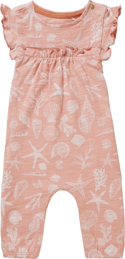 Noppies Girls Jumpsuit Cedar sleeveless allover print Meisjes Jumpsuit - Peach Beige - Maat 74