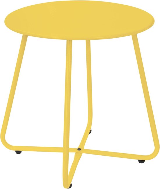 Table d'appoint 52x46 cm Métal Jaune ML Design