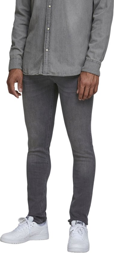 JACK & JONES Liam Original loose fit - heren jeans - grijs denim - Maat: 27/30