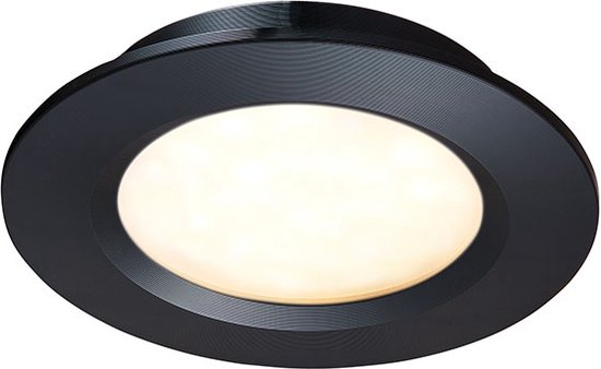 Ledisons Modena - Set met 5 zwarte LED-inbouwspots en afstandsbediening - dimbaar - 3 jaar garantie - 2700K (extra warm-wit) - 200 Lumen 3W - IP44