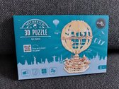 Puzzle 3D en bois - Puzzle 3D mécanique - Globe - Globe Puzzle | Puzzle Globe en Bois - Puzzle 3D - Puzzle Mécanique