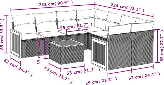 vidaXL-9-delige-Loungeset-met-kussens-poly-rattan-beige