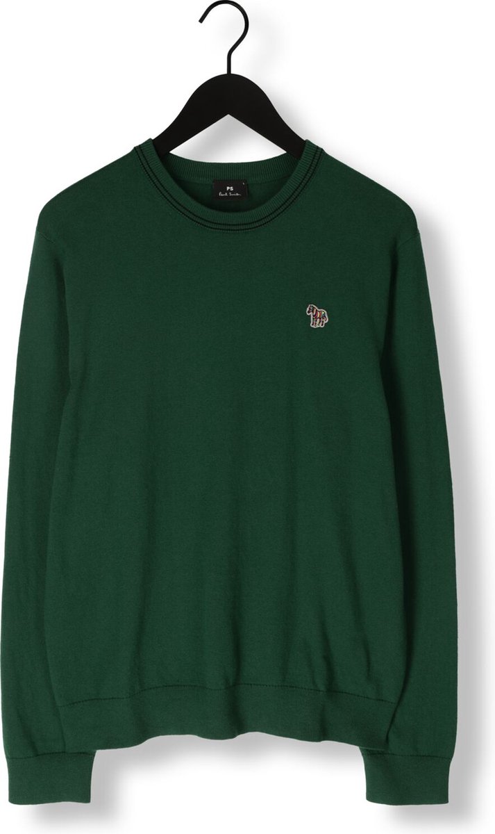 Paul Smith Mens Sweater Crew Neck Zeb Bad Truien & Vesten Heren - Sweater - Hoodie - Vest- Groen - Maat S