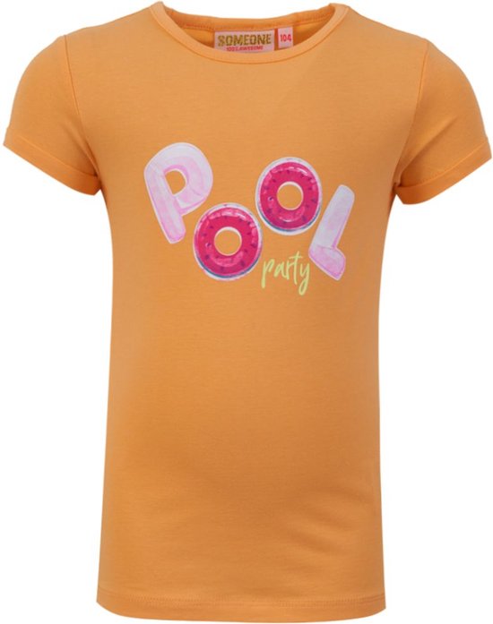 Someon T-shirt bright orange POOL - FRUIX - Maat 134
