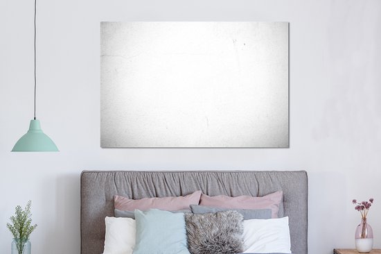 Décoration murale Métal - Peinture Aluminium Industriel - Béton - Wit - Moderne - 150x100 cm - Dibond - Photo sur aluminium - Décoration murale industrielle - Pour le salon/chambre