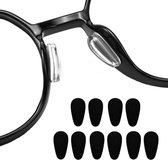Fako Bijoux® - Anti-slip Neus Pads - Neuskussen Bril - Soft Bescherming Bril - Neuspads - Siliconen - 3.0mm - Druppel - Zwart - 5 Paar