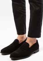 Sacha - Heren - Zwarte suède penny loafers - Maat 41