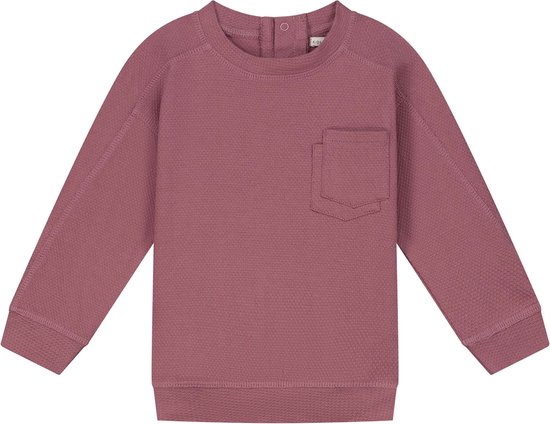 Kids Gallery peuter sweater - Jongens - Dark Salmon - Maat 80