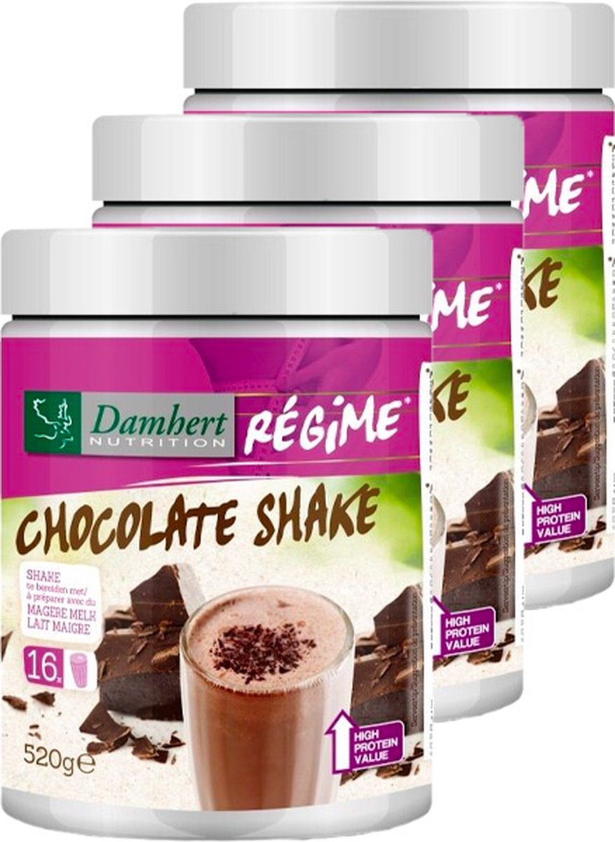 Damhert | Think Slim | Maaltijdshake | Chocolade | 3 Stuks | 3 x 520 gram