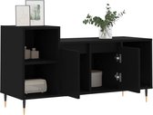vidaXL - Tv-meubel - 100x35x55 - cm - bewerkt - hout - zwart