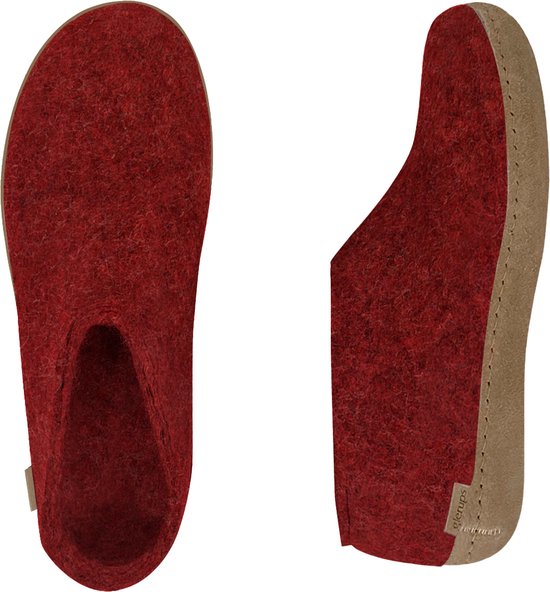 Hollert Lamsvacht pantoffels voor dames, holle, pantoffels van 100% merino schapenvacht en echt leer, antislip vaste zool, beige wit, 39 EU