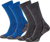 NOMAD® Chaussettes de marche hivernales, paquet de 2 | Gris foncé et Blue | 39-42