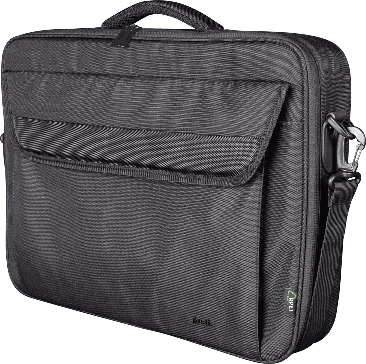 Trust Atlanta Laptoptas - Milieuvriendelijk - Gerecycled materiaal -15,6 inch - Eco – Zwart