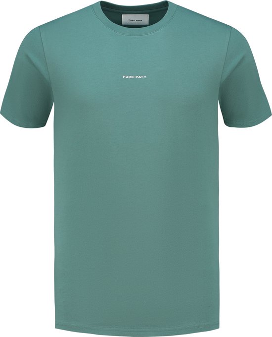 Purewhite - Heren Regular fit T-shirts Crewneck SS - Faded Green - Maat M
