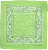 New Age Devi - "Lime groene Paisley Bandana - Boeren zakdoek van 100% katoen - Perfect voor carnaval - Multifunctioneel accessoire: hoofdband, sjaaltje en meer!"