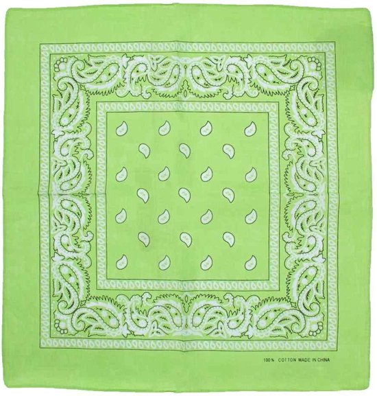 100% Katoen Dubbelzijdige Print Paisley Bandana Sjaal