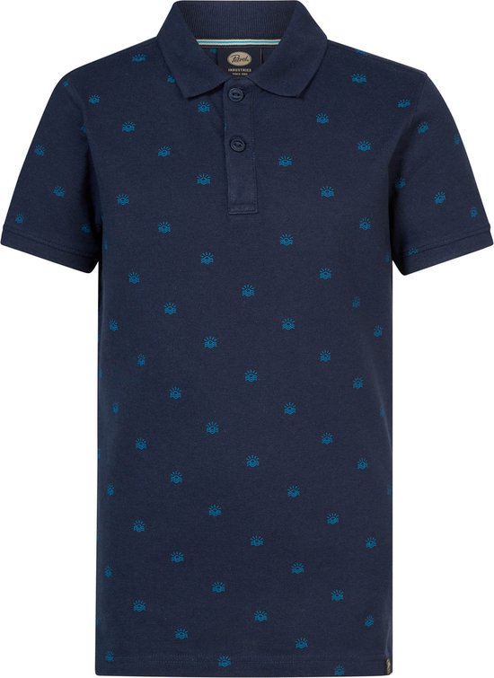 Petrol Industries - Jongens All-over Print Polo Solstice - Blauw - Maat 140