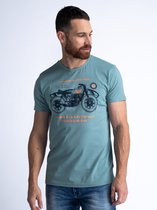 Petrol Industries - Heren Artwork T-shirt Lagoonize - Blauw - Maat L