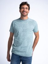 Petrol Industries - Heren Tropisch T-shirt Lowside - Blauw - Maat L