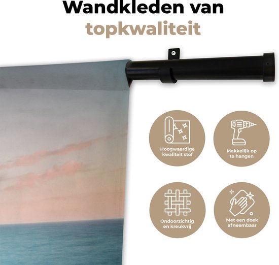 Tapisserie Italie - Maisons le long d'une falaise en Italie Tapisserie coton 150x100 cm - Tapisserie avec photo