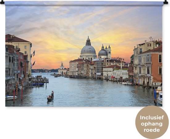 Wandkleed Italië - Uitzicht over Venetië Wandkleed katoen 120x80 cm - Wandtapijt met foto