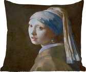 Buitenkussens - Tuin - Meisje met de Parel - Schilderij van Johannes Vermeer - 60x60 cm