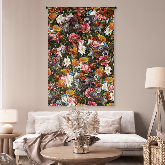 Tapisserie murale - Fleurs - Arc-en-ciel - Art - Maîtres anciens - Tapisserie - Tapisserie - Katoen - Décoration de la maison - 120x180 cm - Chambre - Tissu mural - Tenture murale - Décoration murale - Tapisseries