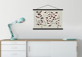 Affiche scolaire - Wereldkaart - Enfants - Grijs - 90x60 cm