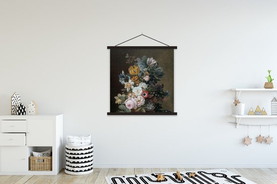 Nature morte aux fleurs - Peinture d'Eelke Jelles Affiche textielposter Eelkema 90x90 cm
