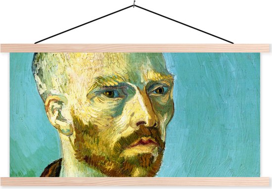Posterhanger incl. Poster - Schoolplaat - Opgedragen aan Gauguin - Vincent van Gogh - 150x75 cm - Blanke latten