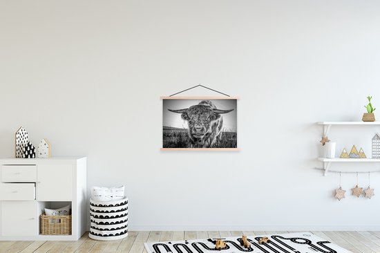 Porte-affiche avec affiche - Affiche scolaire - Highlander écossais - Zwart - Wit - 60x40 cm - lattes vierges