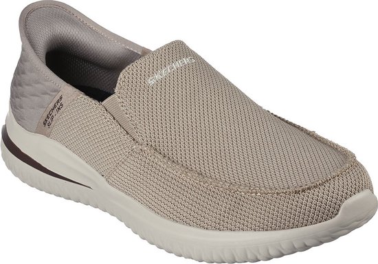 Skechers Hands Free Slip-Ins Delson 3.0 Cabrino VEGAN instapper - Heren - Taupe - Maat 40