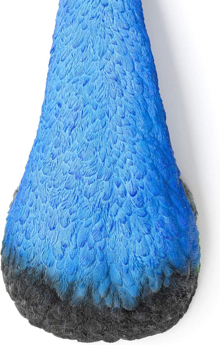 wandversiering Peacock, blauw, decoratief object, pauw, 68 x 16 x 22 cm (h x b x d)