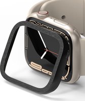 Ringke Bezel Styling voor de Apple Watch Series 7 / 8 / 9 - 41 mm - Hairline Plain Silver