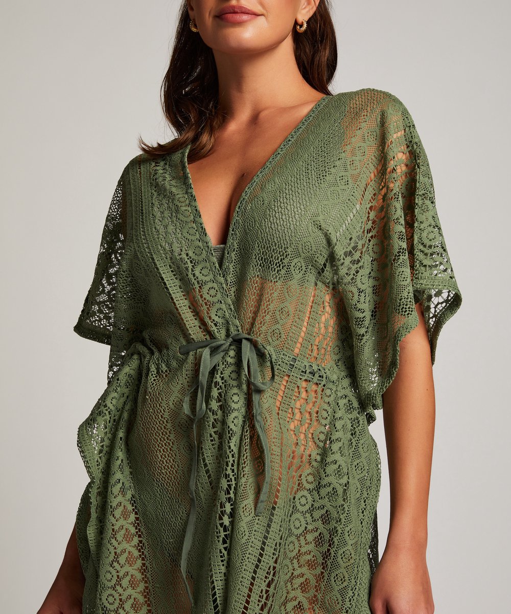 Dames lange kaftan maxi-jurk boho zwempak strand cover-up gewaden één