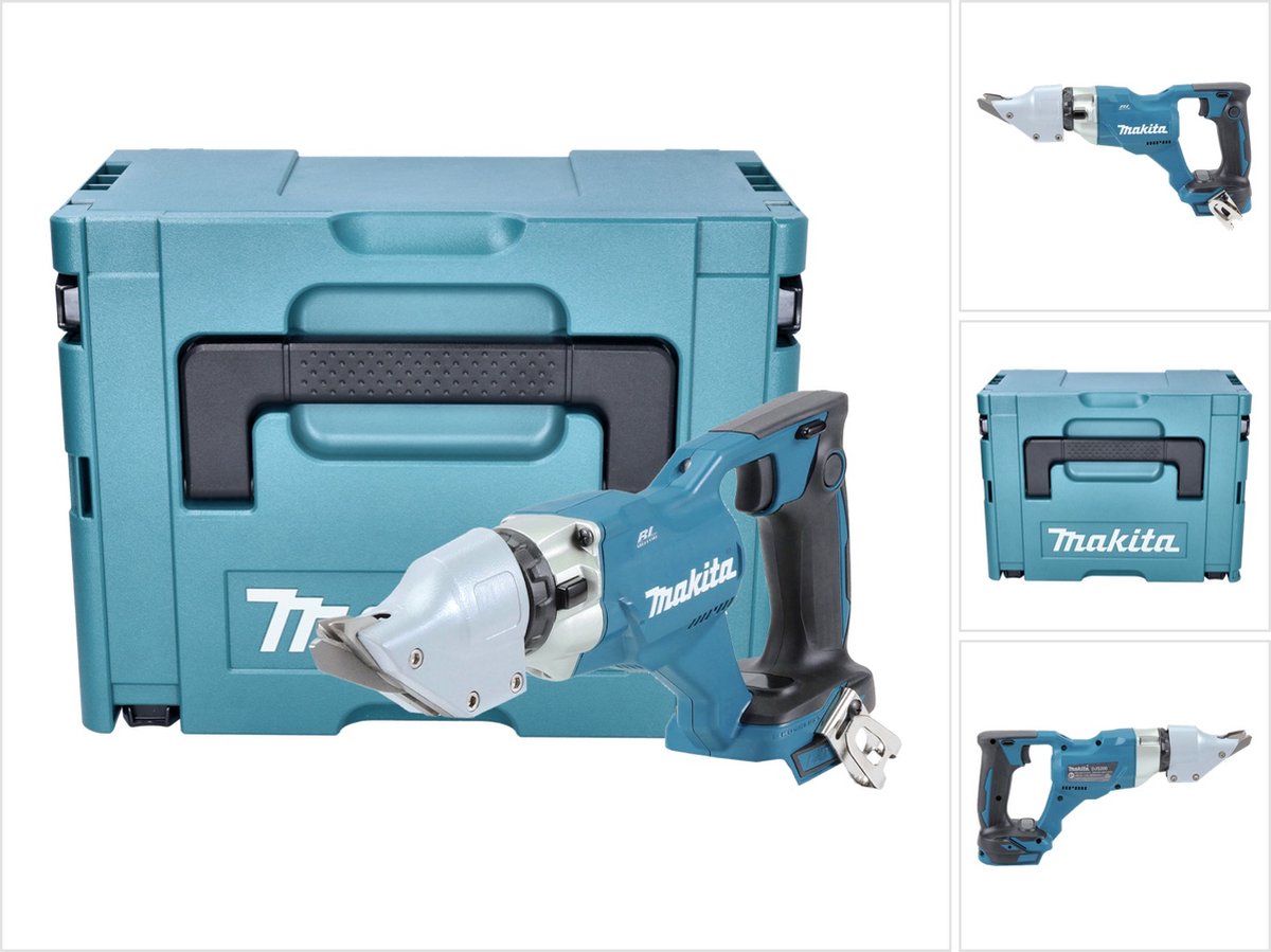 Makita DJS 200 ZJ accu plaatschaar 18 V 2.0 mm borstelloos + Makpac - zonder accu, zonder lader