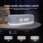 Chargeur sans fil Wekker temps lumière LED thermomètre écouteur chargeur 15W Station de charge rapide pour iPhone Samsung