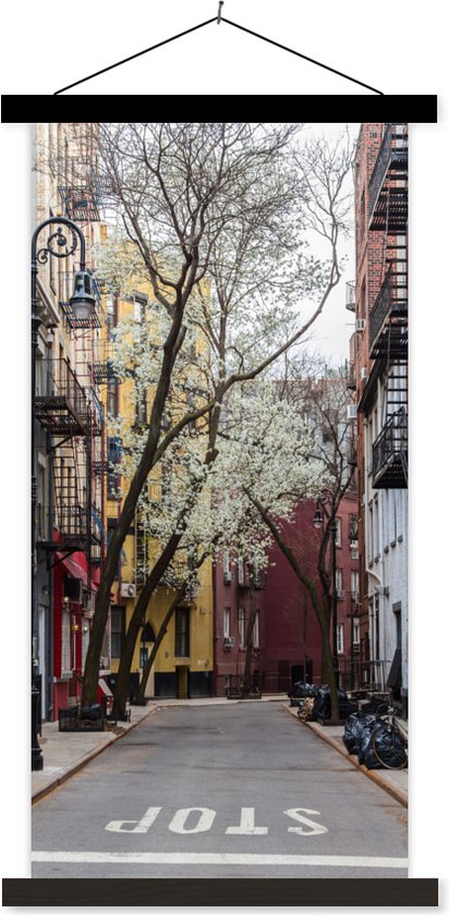 Foto: Posterhanger incl poster schoolplaat new york amerika nyc 90x180 cm zwarte latten